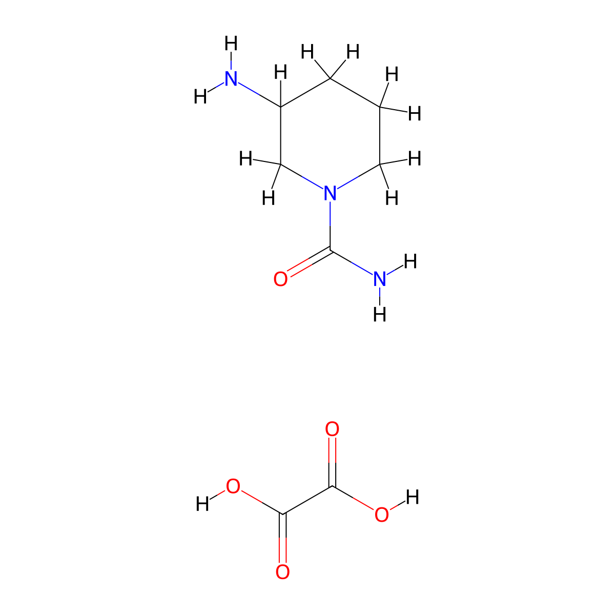3-Aminopiperidine-1-carboxamide; oxalic acid molecular structure, CAS 1354953-69-7