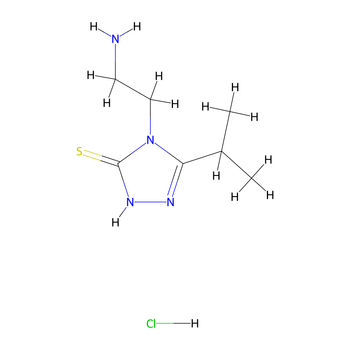 4-(2-aminoethyl)-5-(propan-2-yl)-4H-1,2,4-triazole-3-thiol hydrochloride molecular structure, CAS 1354953-74-4
