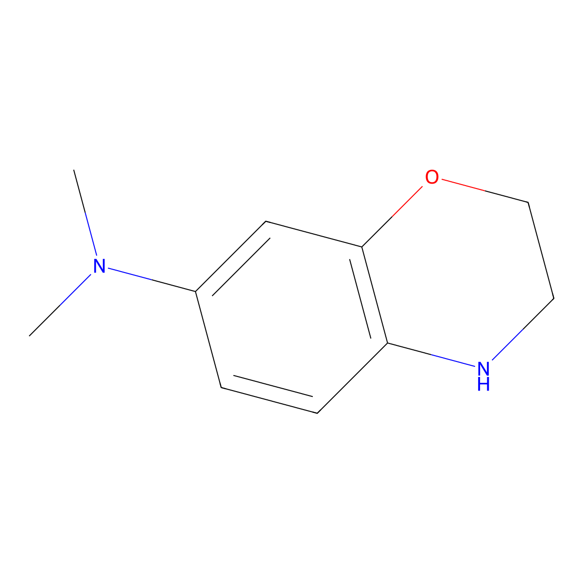 N,N-dimethyl-3,4-dihydro-2H-1,4-benzoxazin-7-amine molecular structure, CAS 1354953-75-5