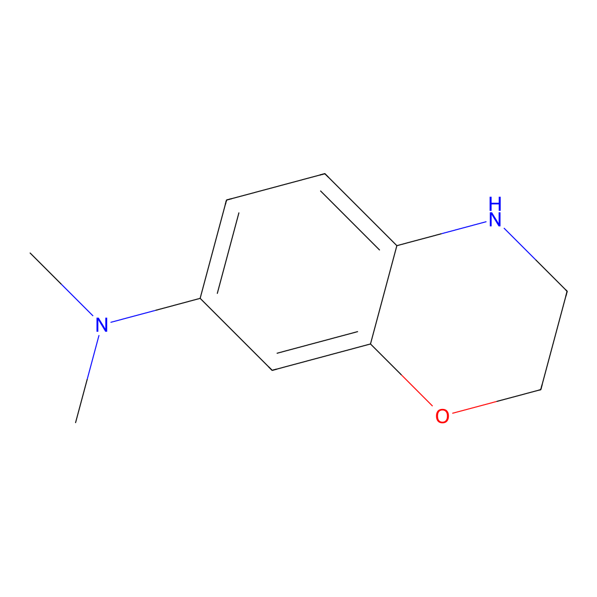 N,N-dimethyl-3,4-dihydro-2H-1,4-benzoxazin-7-amine molecular structure, CAS 1354953-75-5