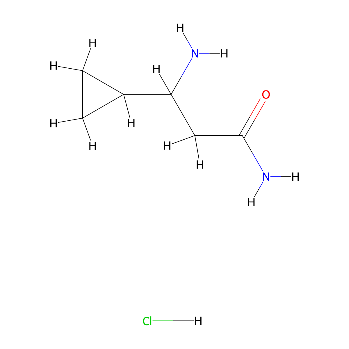 3-Amino-3-cyclopropylpropanamide hydrochloride molecular structure, CAS 1354953-76-6