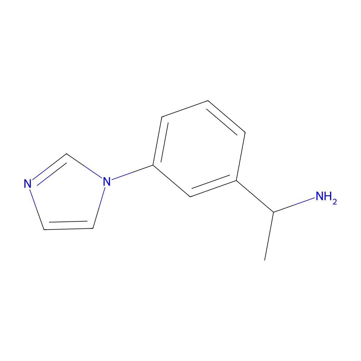 1-(3-(1H-imidazol-1-yl)phenyl)ethan-1-amine molecular structure, CAS 1354953-78-8