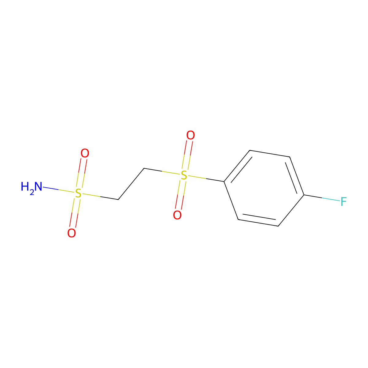 2-(4-Fluorobenzenesulfonyl)ethane-1-sulfonamide molecular structure, CAS 1354953-79-9