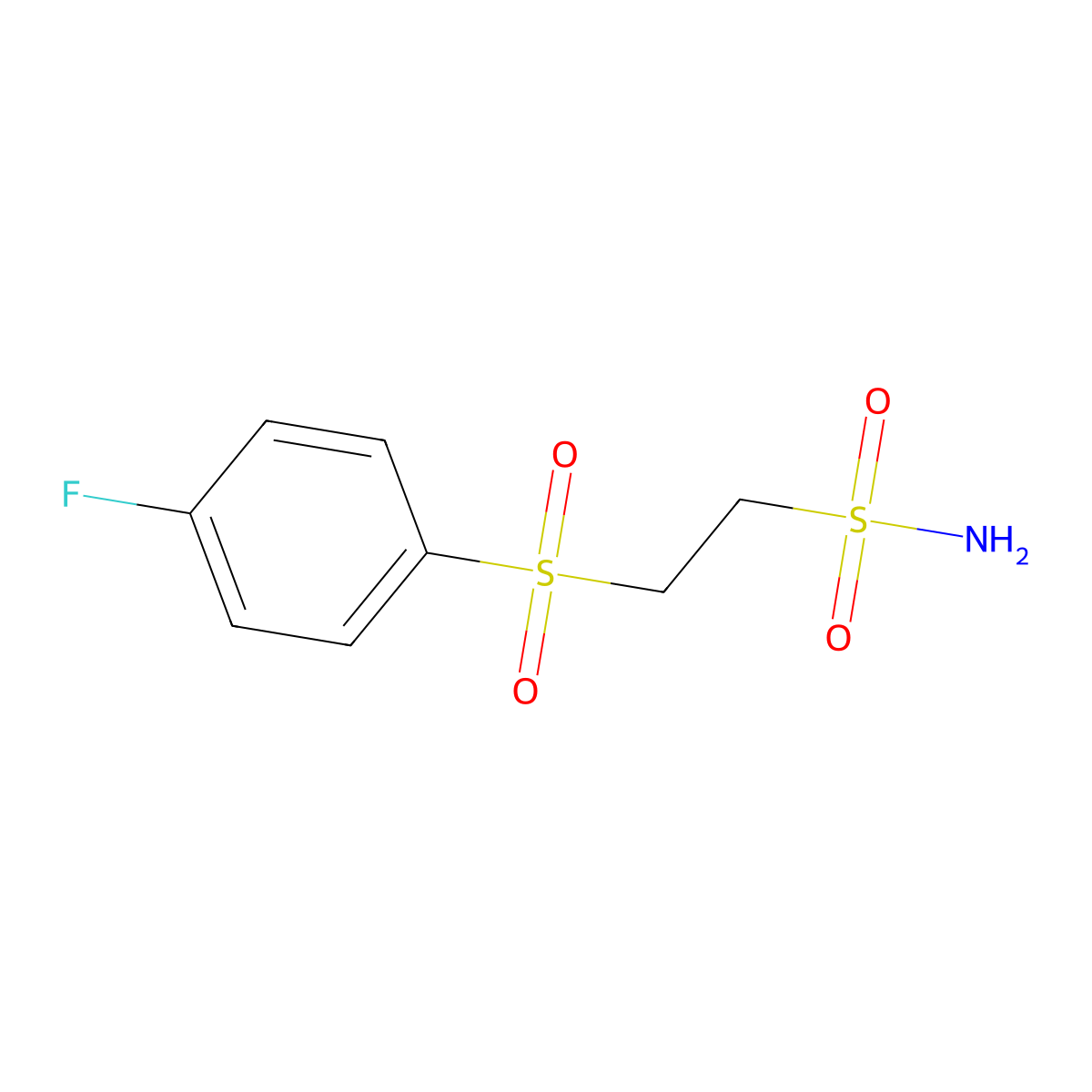 2-(4-Fluorobenzenesulfonyl)ethane-1-sulfonamide molecular structure, CAS 1354953-79-9