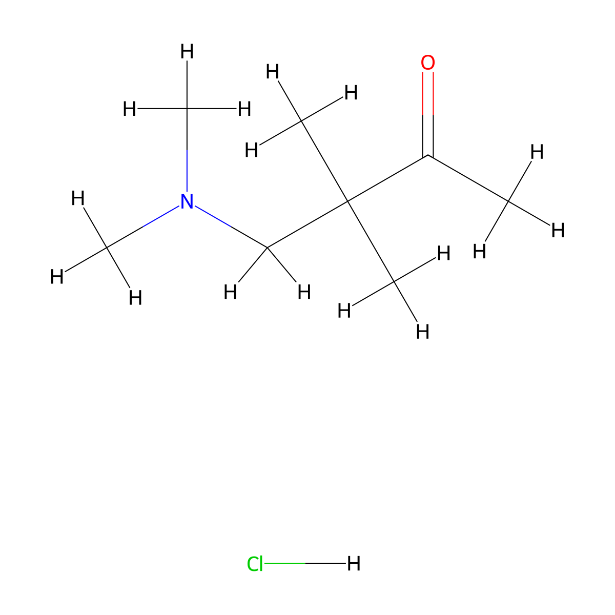4-(Dimethylamino)-3,3-dimethylbutan-2-one hydrochloride molecular structure, CAS 1354953-81-3