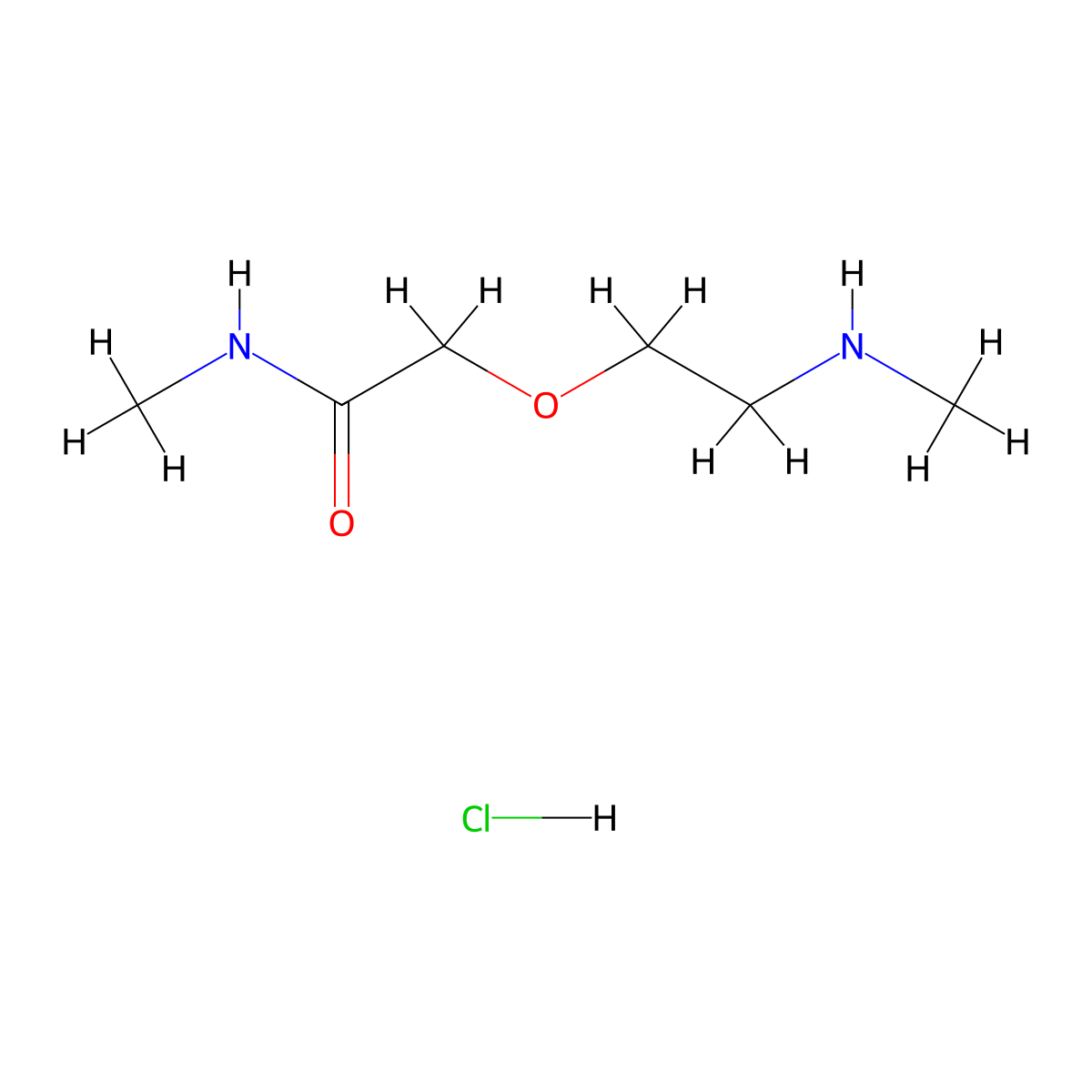 N-methyl-2-[2-(methylamino)ethoxy]acetamide hydrochloride molecular structure, CAS 1354953-86-8