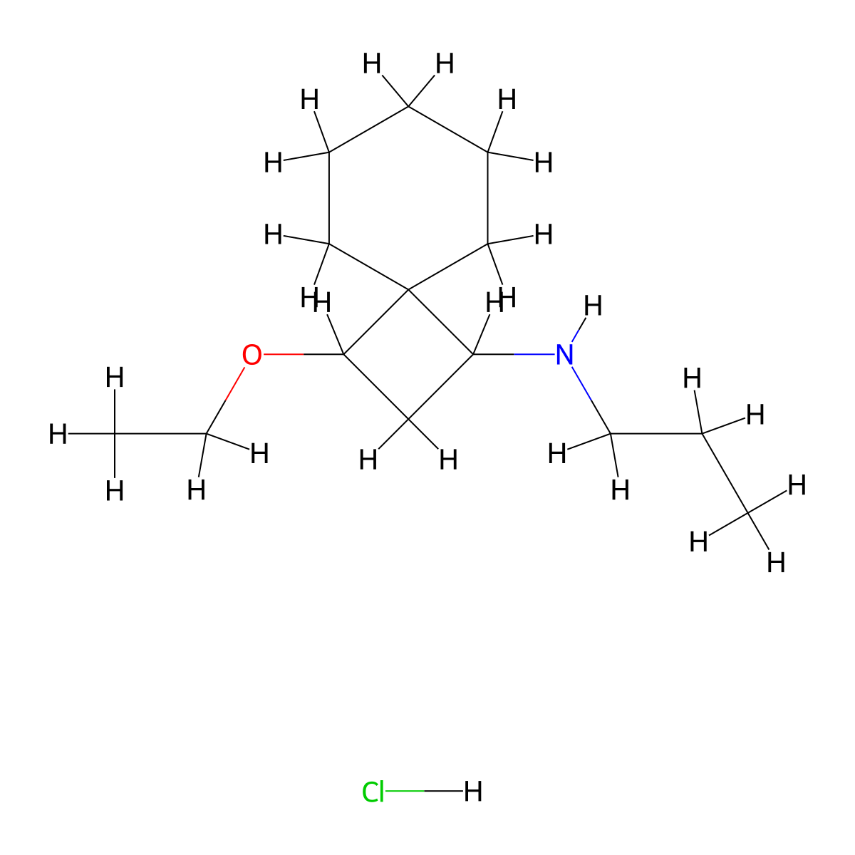 3-ethoxy-N-propylspiro[3.5]nonan-1-amine hydrochloride molecular structure, CAS 1354953-89-1