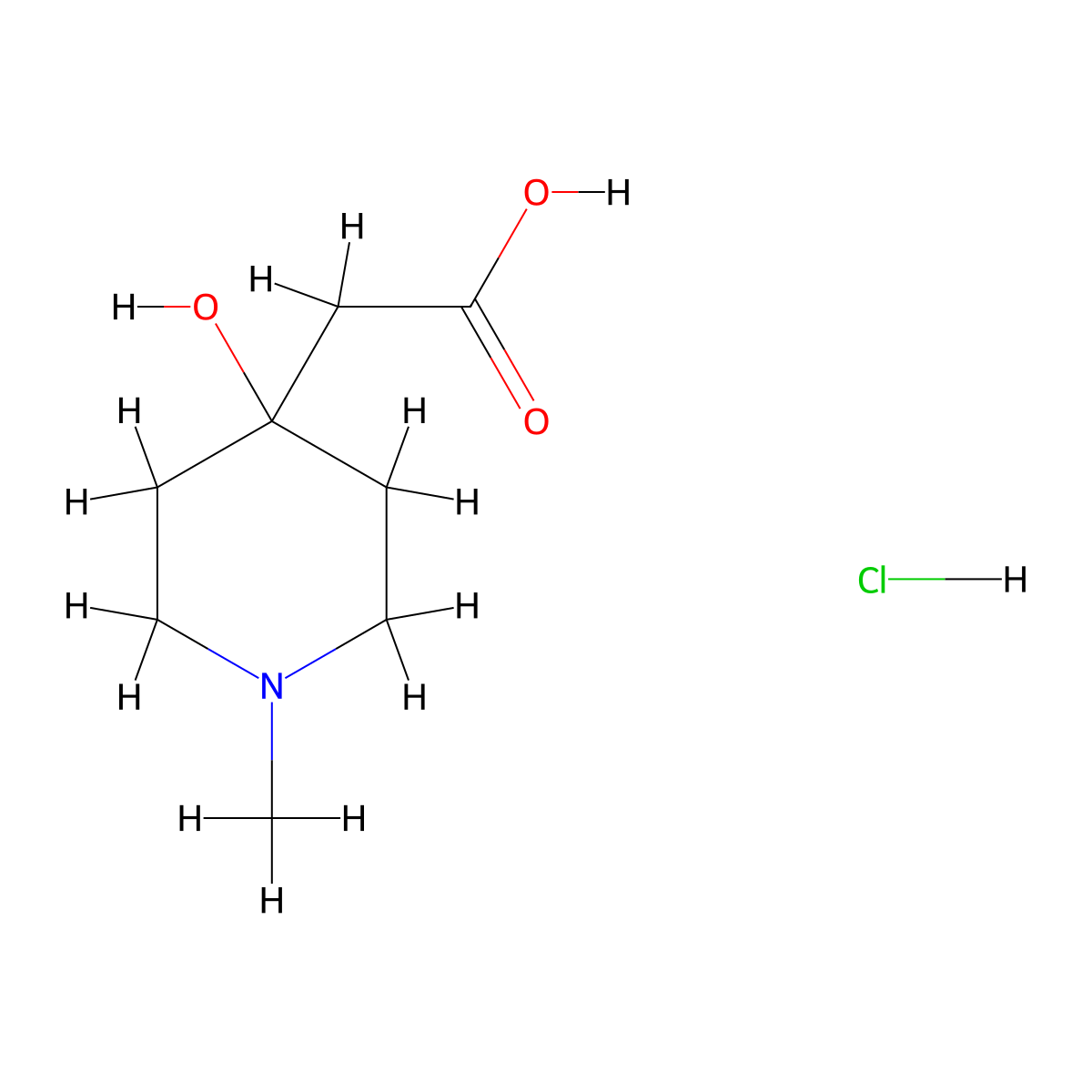 2-(4-Hydroxy-1-methylpiperidin-4-yl)acetic acid hydrochloride molecular structure, CAS 1354953-92-6