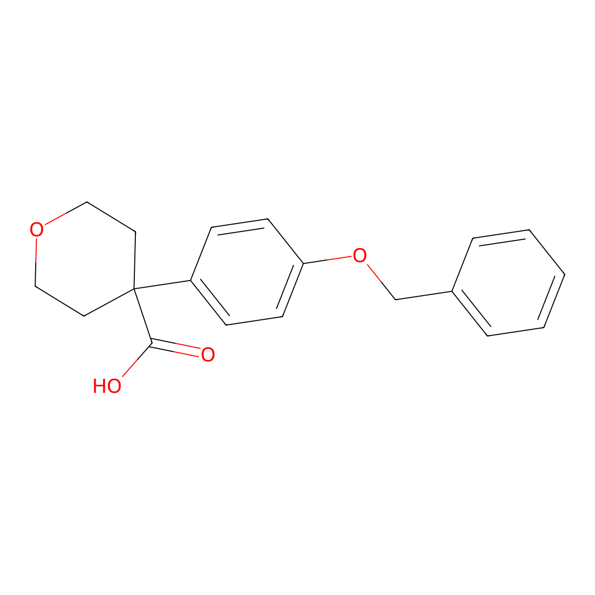 4-[4-(Benzyloxy)phenyl]oxane-4-carboxylic acid molecular structure, CAS 1354953-93-7