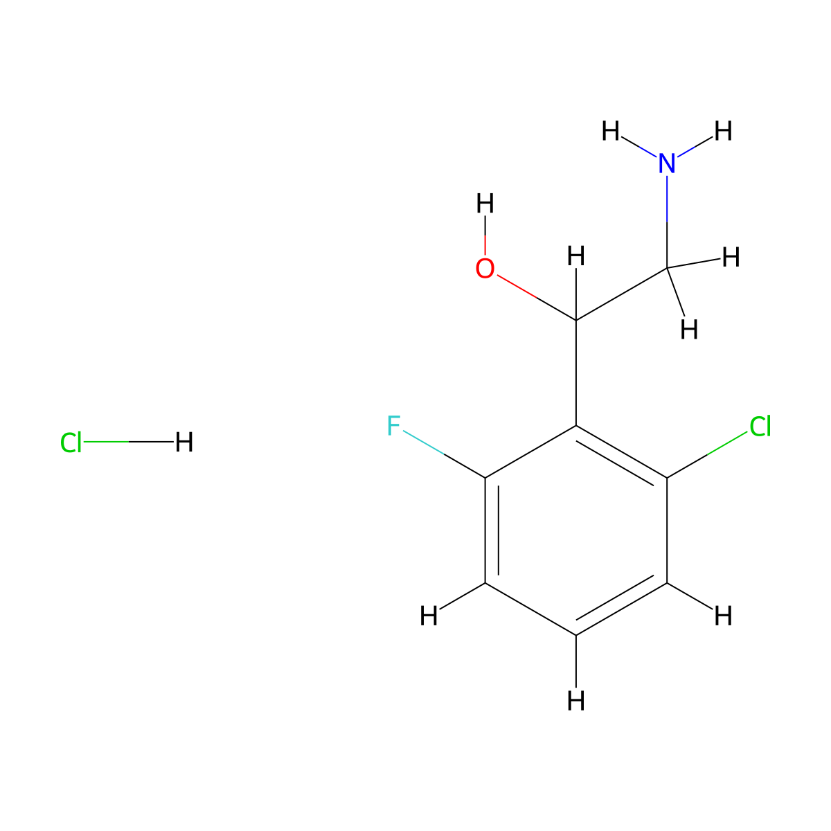 2-Amino-1-(2-chloro-6-fluorophenyl)ethan-1-ol hydrochloride molecular structure, CAS 1354954-03-2