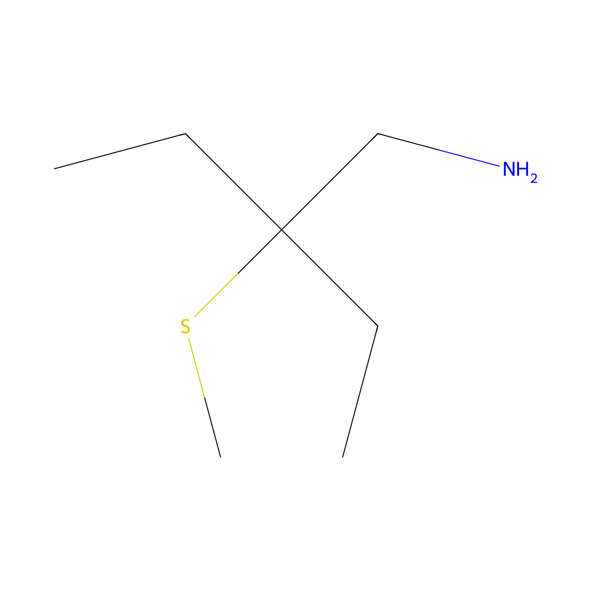 3-(Aminomethyl)-3-(methylsulfanyl)pentane molecular structure, CAS 1354954-22-5