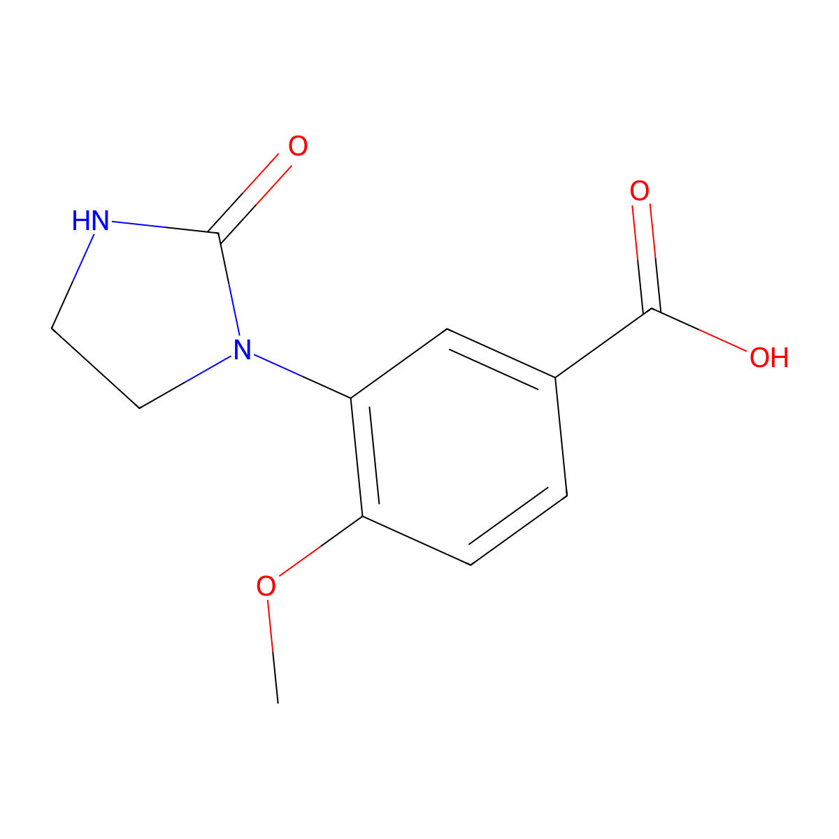 4-Methoxy-3-(2-oxoimidazolidin-1-yl)benzoic acid molecular structure, CAS 1354954-25-8