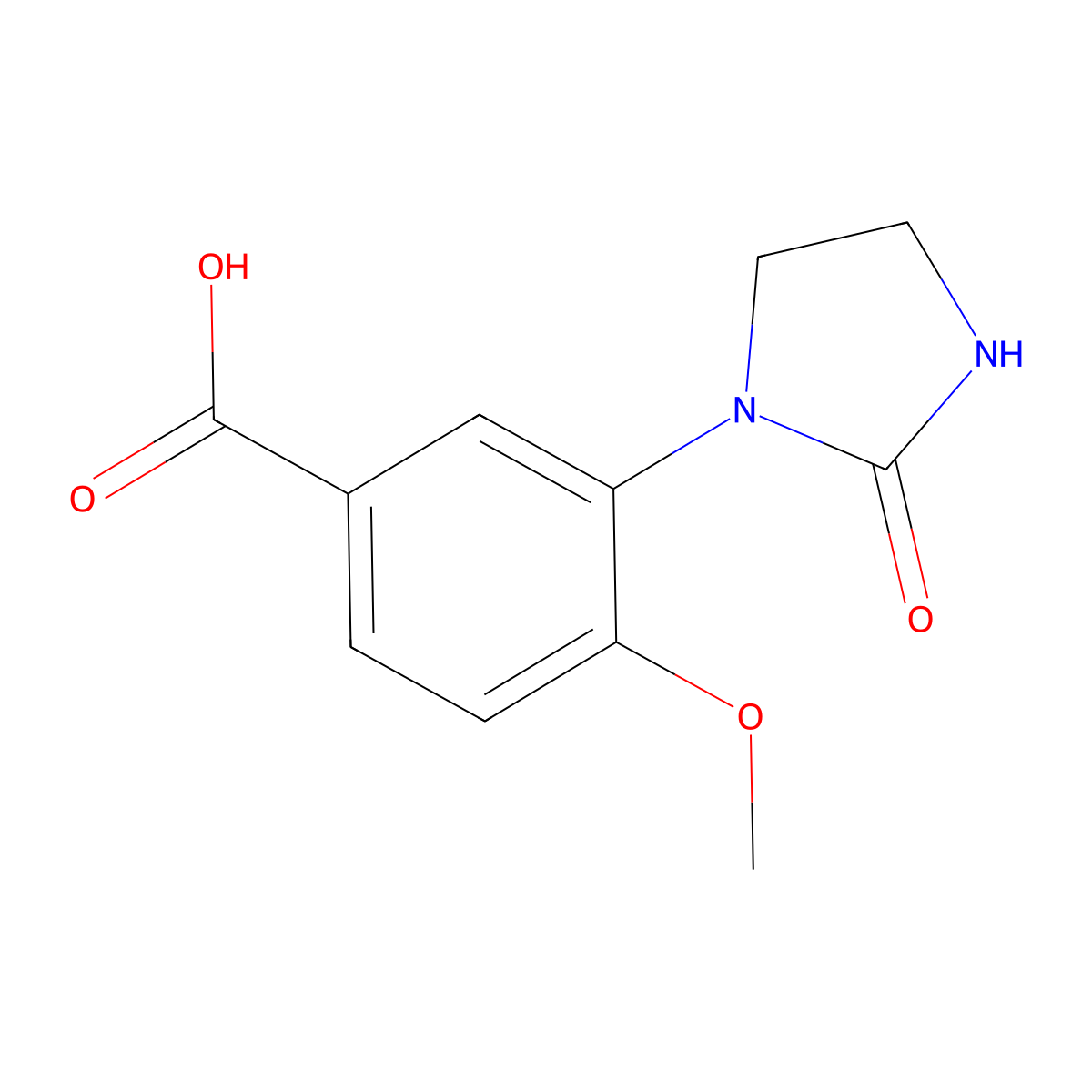 4-Methoxy-3-(2-oxoimidazolidin-1-yl)benzoic acid molecular structure, CAS 1354954-25-8