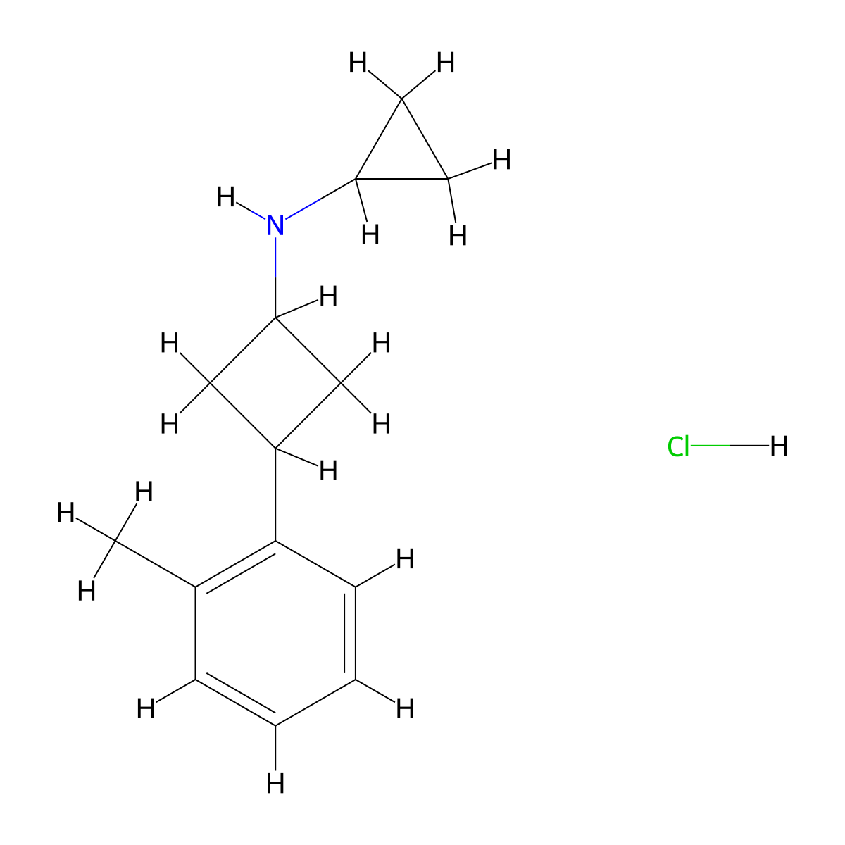 N-cyclopropyl-3-(2-methylphenyl)cyclobutan-1-amine hydrochloride molecular structure, CAS 1354954-29-2