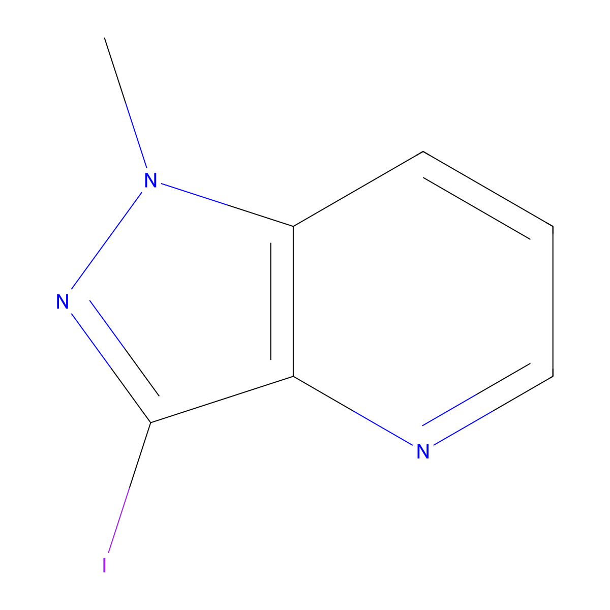 3-iodo-1-methyl-1H-pyrazolo(4,3-b)pyridine molecular structure, CAS 1354954-40-7