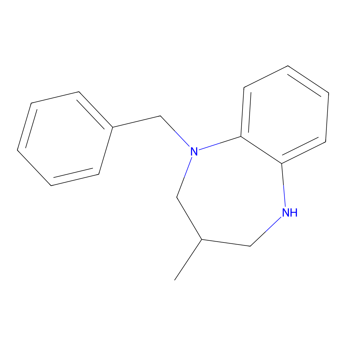 1-benzyl-3-methyl-2,3,4,5-tetrahydro-1H-1,5-benzodiazepine molecular structure, CAS 1354954-44-1