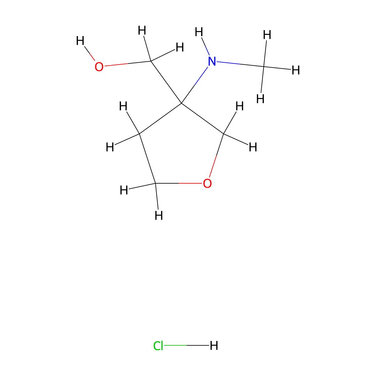 [3-(Methylamino)oxolan-3-yl]methanol hydrochloride molecular structure, CAS 1354954-45-2