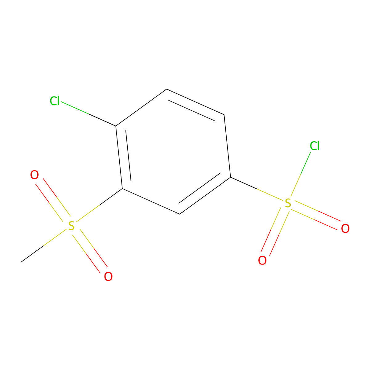 4-Chloro-3-methanesulfonylbenzene-1-sulfonyl chloride molecular structure, CAS 1354954-48-5