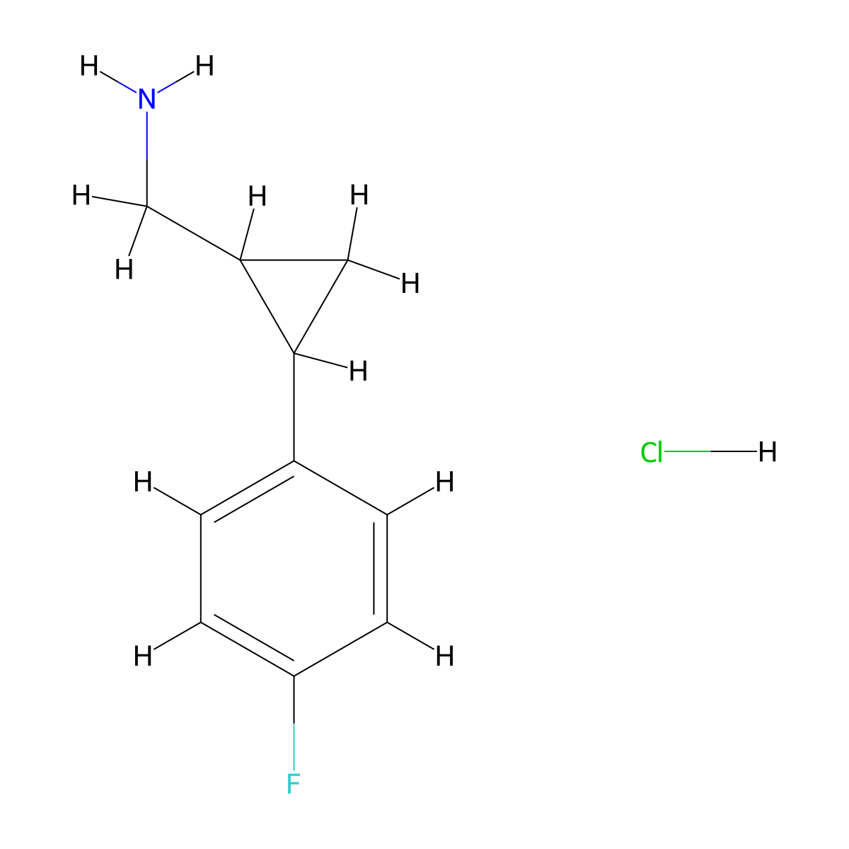 (2-(4-Fluorophenyl)cyclopropyl)methanamine hydrochloride molecular structure, CAS 1354954-53-2