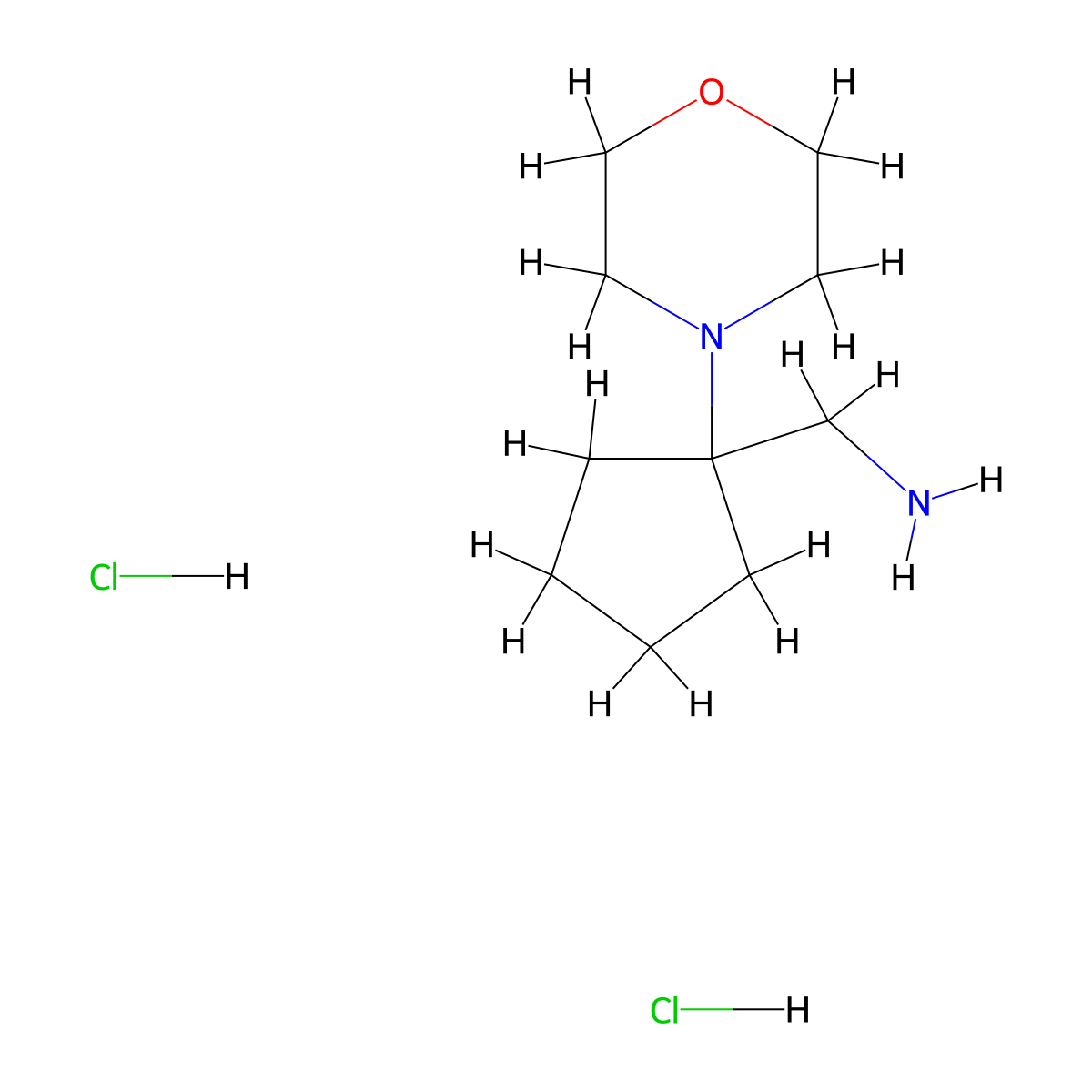 [1-(Morpholin-4-yl)cyclopentyl]methanamine dihydrochloride molecular structure, CAS 1354954-54-3