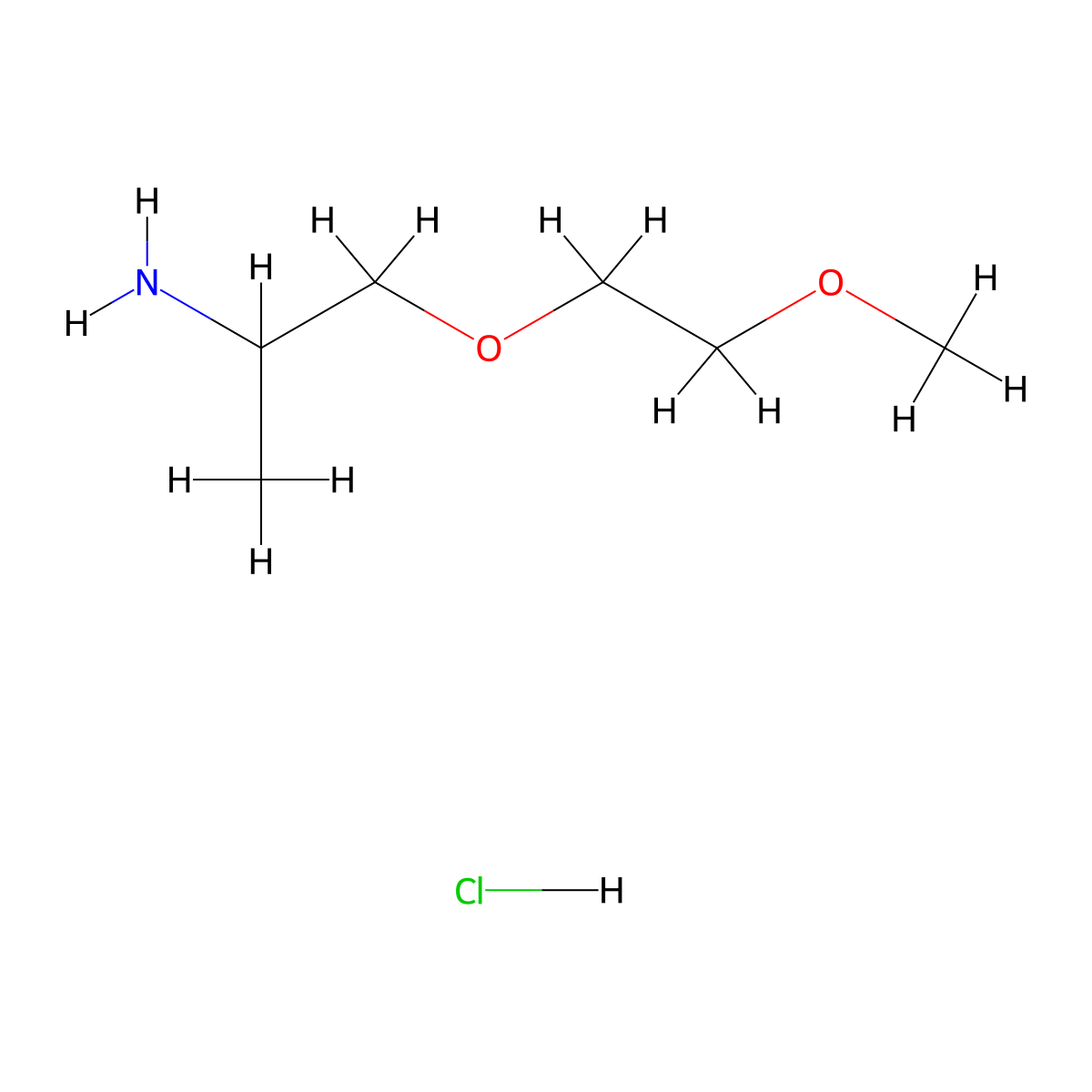 1-(2-Aminopropoxy)-2-methoxyethane hydrochloride molecular structure, CAS 1354957-56-4