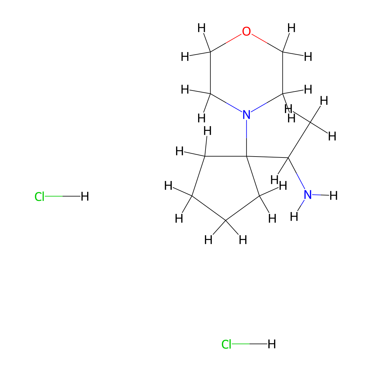 1-(1-(Morpholin-4-yl)cyclopentyl)ethan-1-amine dihydrochloride molecular structure, CAS 1354957-61-1