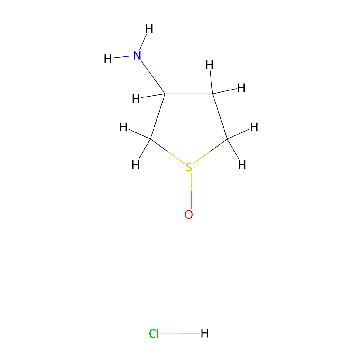 3-Amino-1lambda4-thiolan-1-one hydrochloride molecular structure, CAS 1354957-73-5