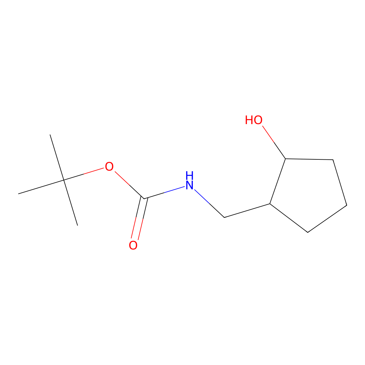 tert-butyl N-[(2-hydroxycyclopentyl)methyl]carbamate molecular structure, CAS 1354957-79-1