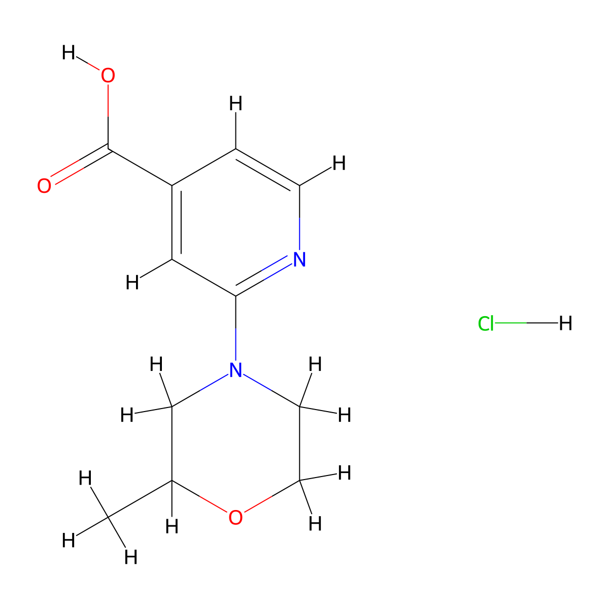 2-(2-Methylmorpholin-4-yl)pyridine-4-carboxylic acid hydrochloride molecular structure, CAS 1354958-10-3
