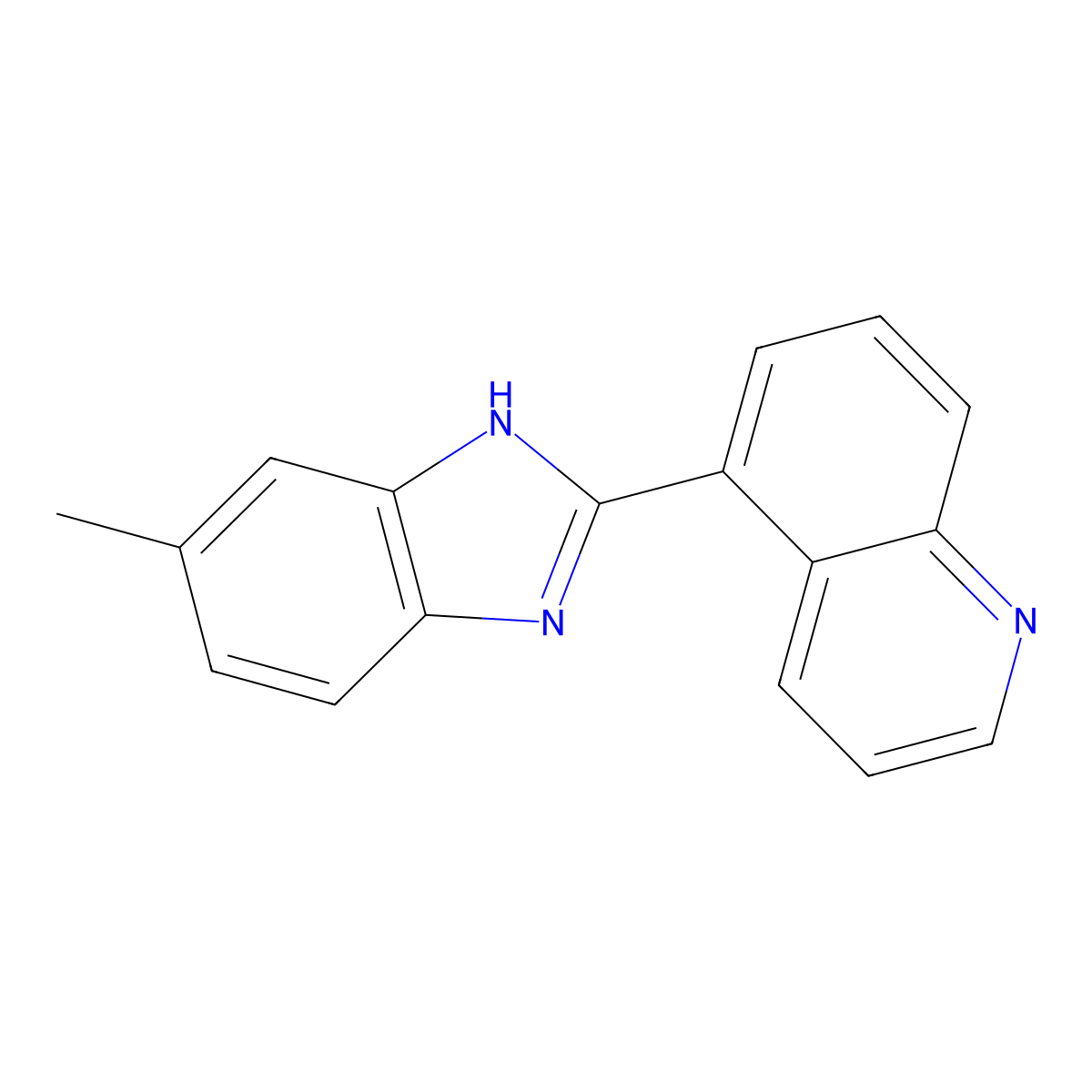 5-(5-methyl-1H-1,3-benzodiazol-2-yl)quinoline molecular structure, CAS 1354958-14-7