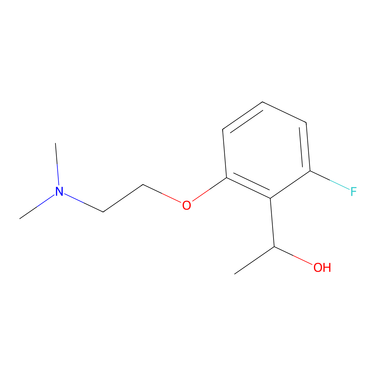 1-{2-[2-(Dimethylamino)ethoxy]-6-fluorophenyl}ethan-1-ol molecular structure, CAS 1354958-93-2