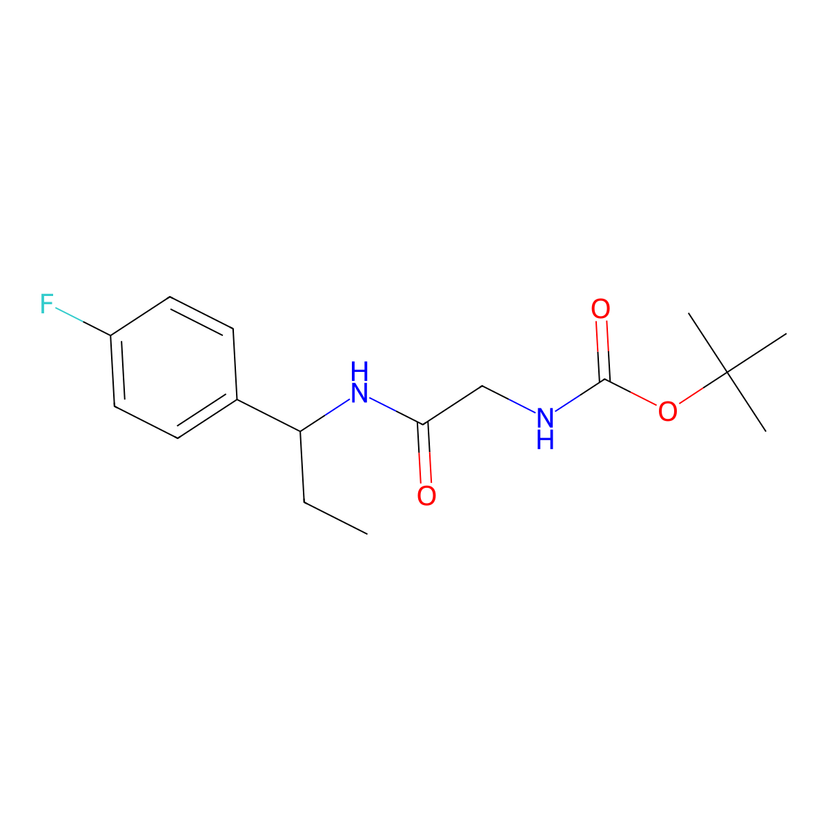 tert-butyl N-({[1-(4-fluorophenyl)propyl]carbamoyl}methyl)carbamate molecular structure, CAS 1354959-40-2