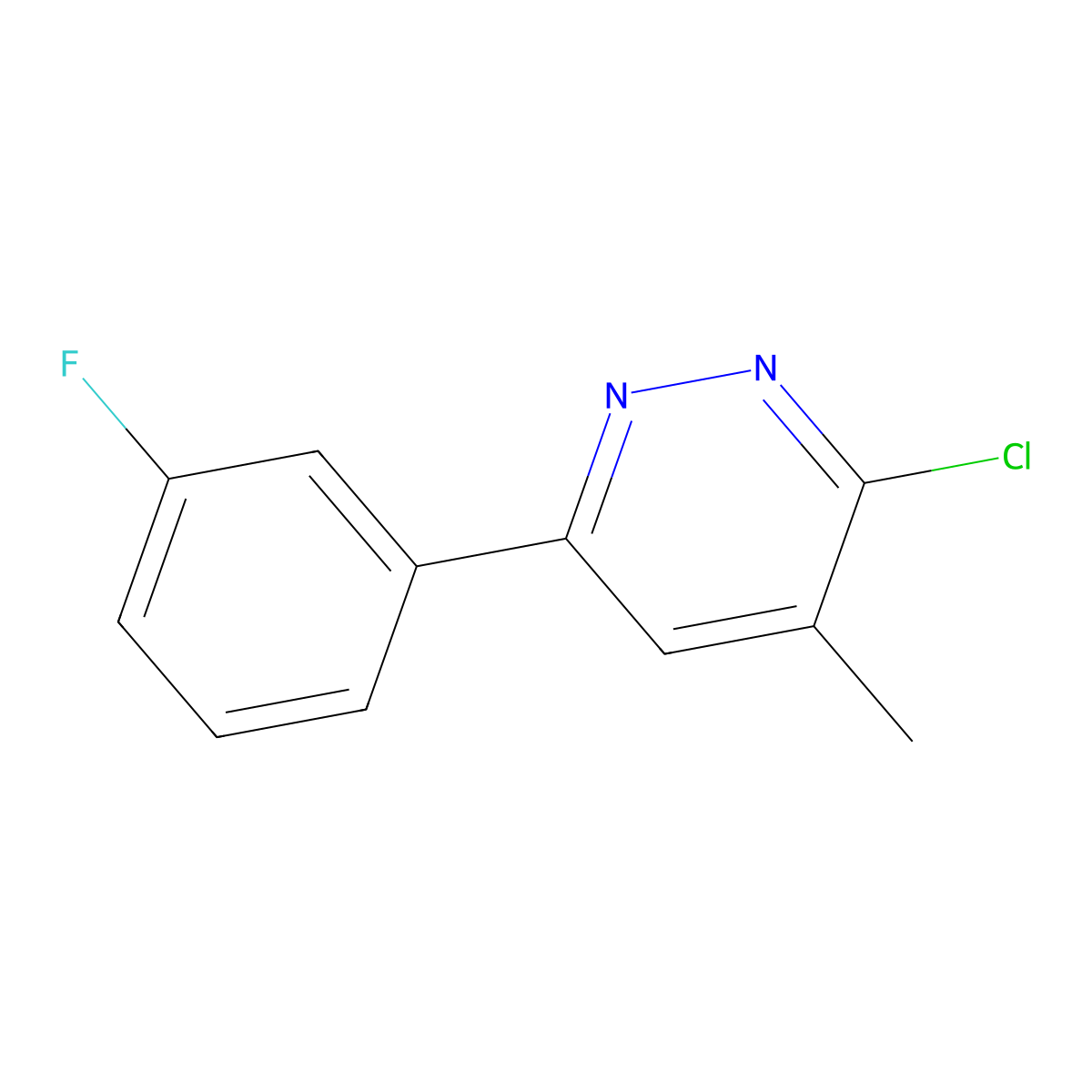 3-Chloro-6-(3-fluorophenyl)-4-methylpyridazine molecular structure, CAS 1354959-58-2