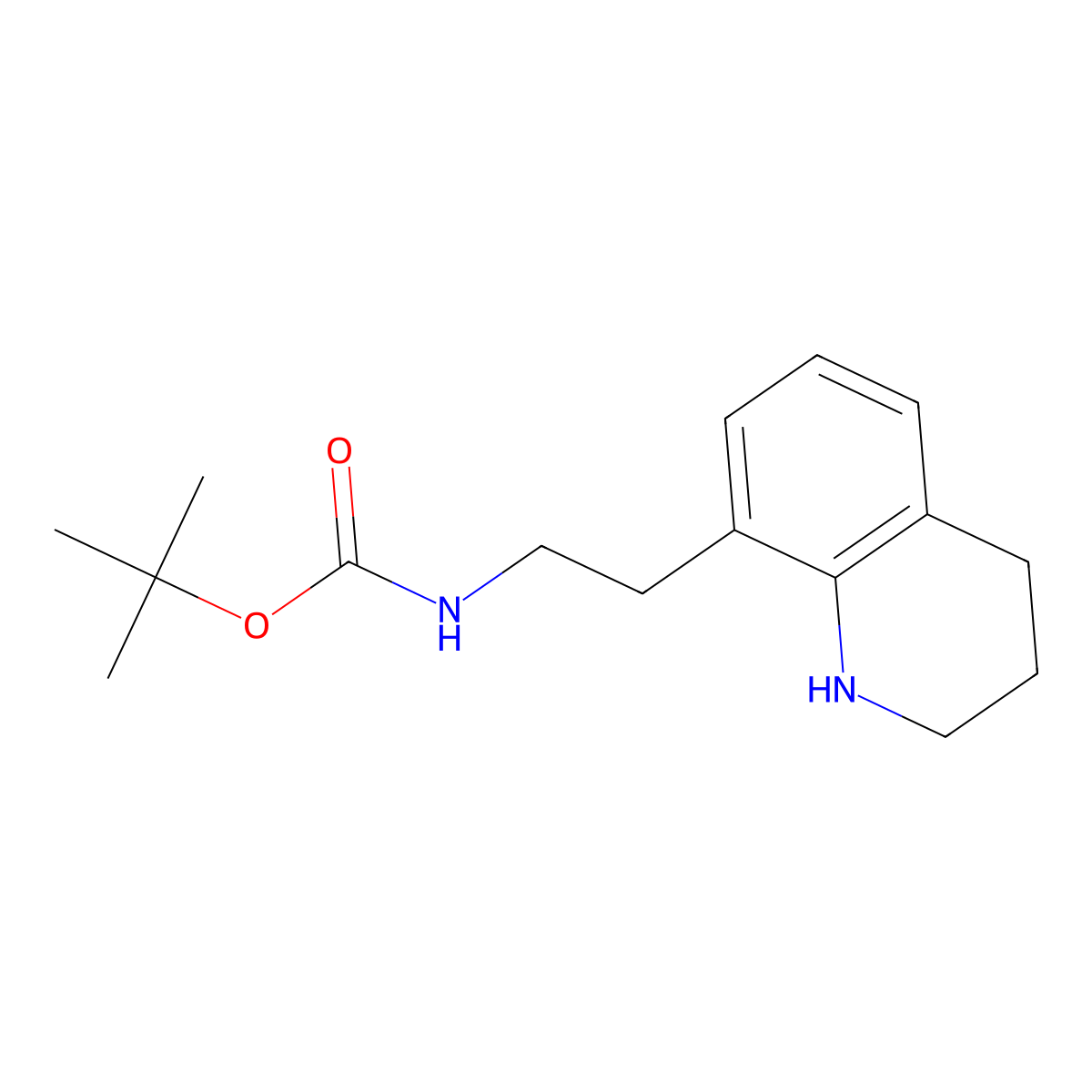 tert-butyl N-(2-(1,2,3,4-tetrahydroquinolin-8-yl)ethyl)carbamate molecular structure, CAS 1354959-62-8