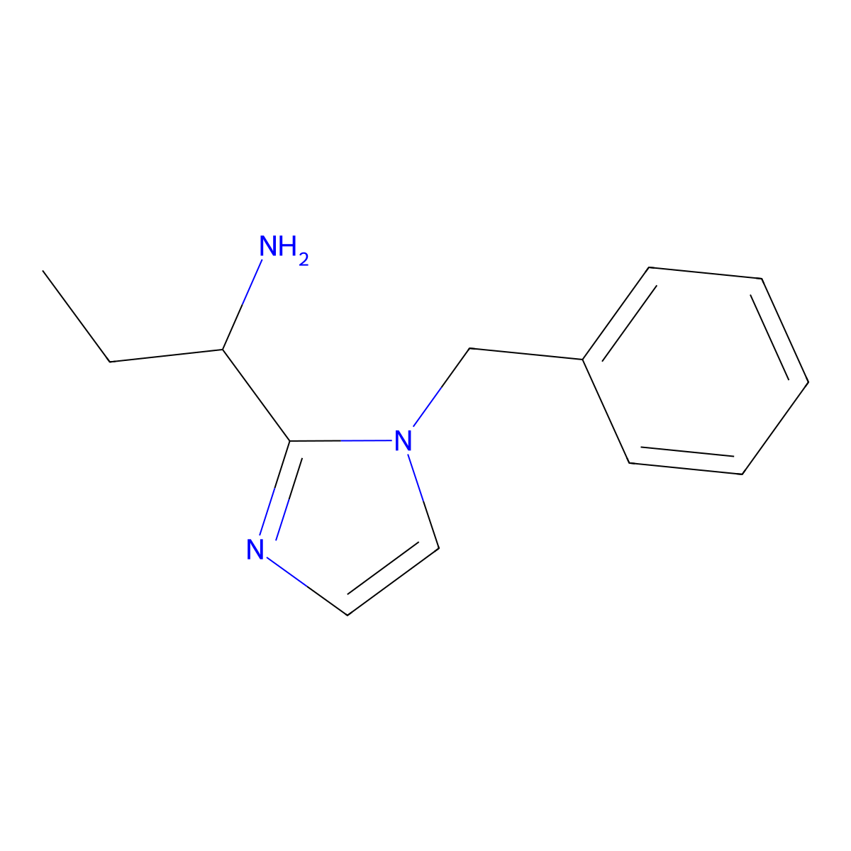 1-(1-benzyl-1H-imidazol-2-yl)propan-1-amine molecular structure, CAS 1354959-63-9