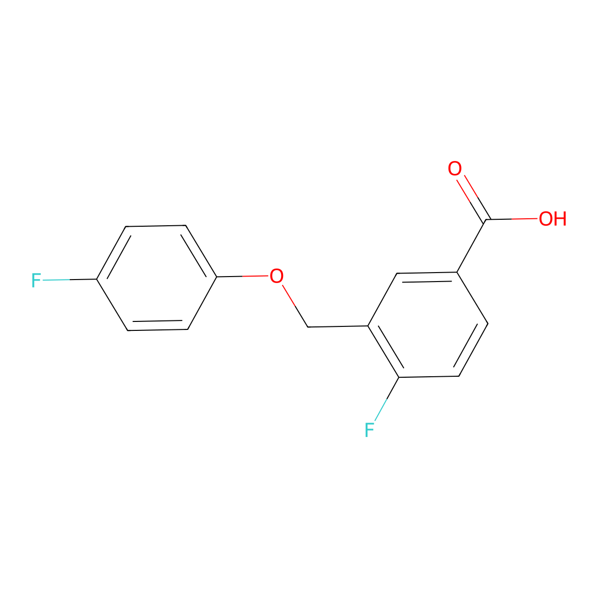 4-Fluoro-3-(4-fluorophenoxymethyl)benzoic acid molecular structure, CAS 1354959-72-0