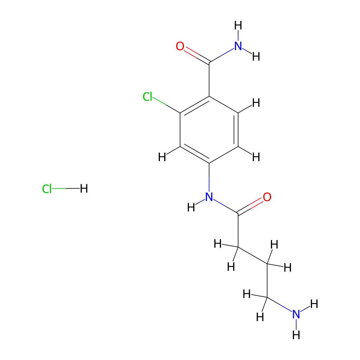 4-(4-Aminobutanamido)-2-chlorobenzamide hydrochloride molecular structure, CAS 1354959-92-4