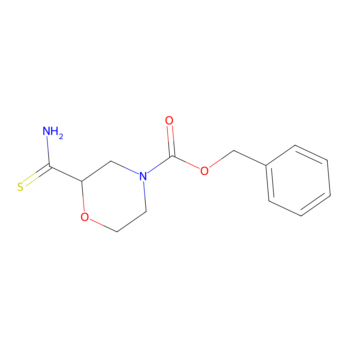 Benzyl 2-carbamothioylmorpholine-4-carboxylate molecular structure, CAS 1354959-96-8