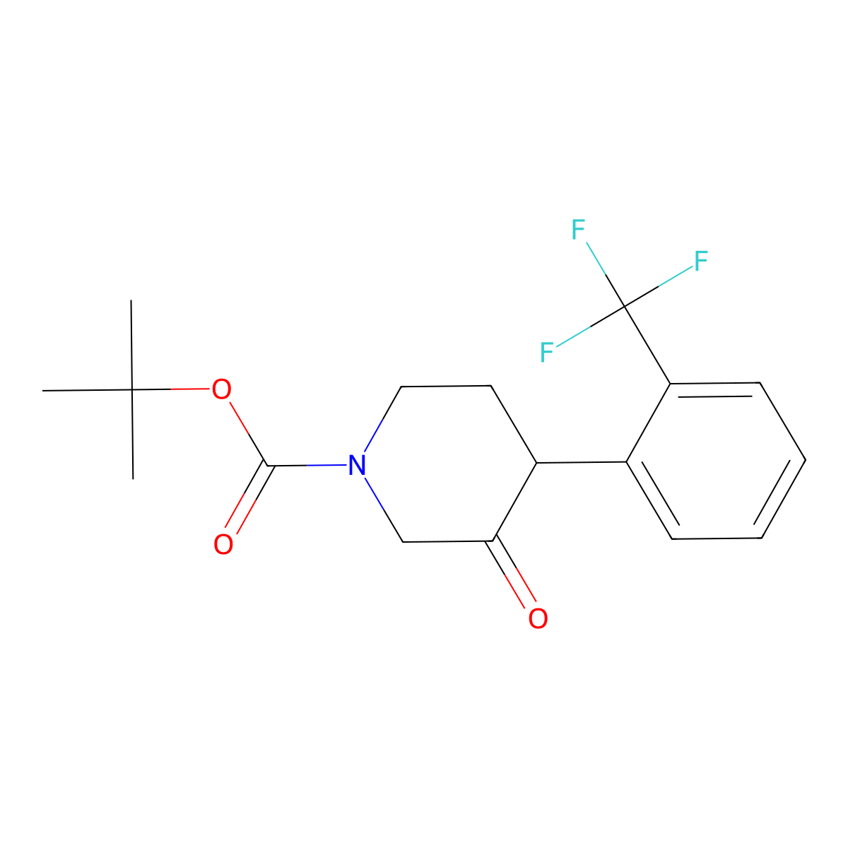 Tert-butyl 3-oxo-4-[2-(trifluoromethyl)phenyl]piperidine-1-carboxylate molecular structure, CAS 1354960-01-2
