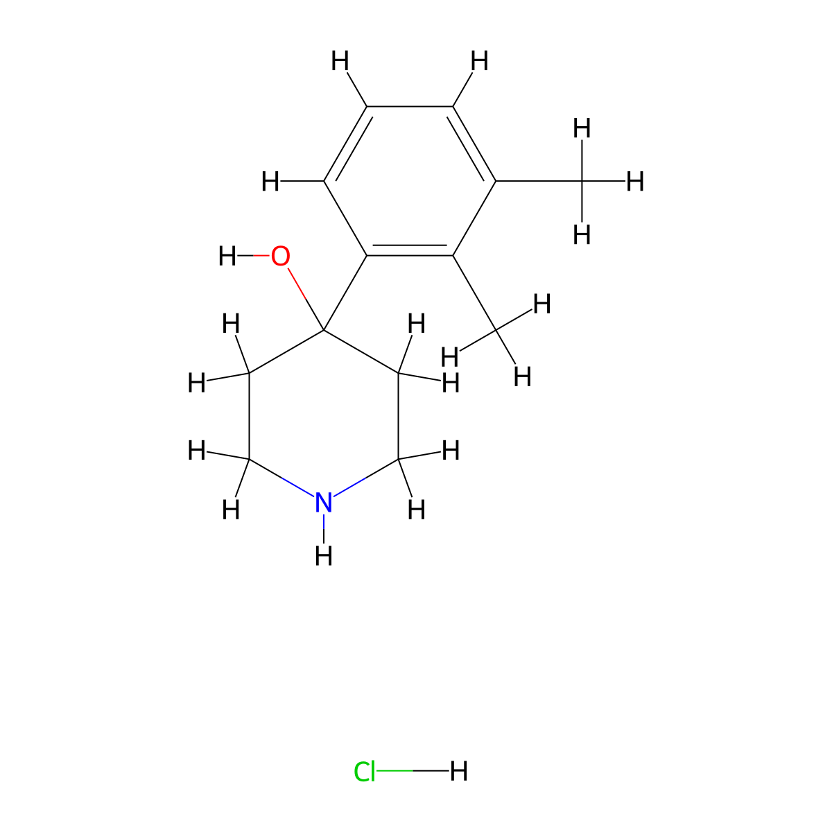 4-(2,3-Dimethylphenyl)piperidin-4-ol hydrochloride molecular structure, CAS 1354960-07-8