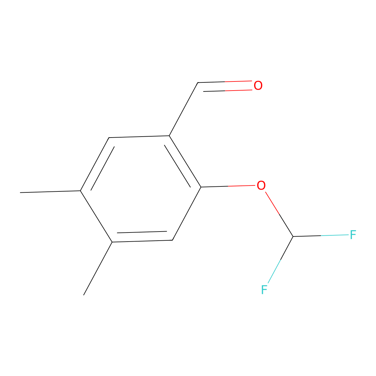 2-(Difluoromethoxy)-4,5-dimethylbenzaldehyde molecular structure, CAS 1354960-30-7
