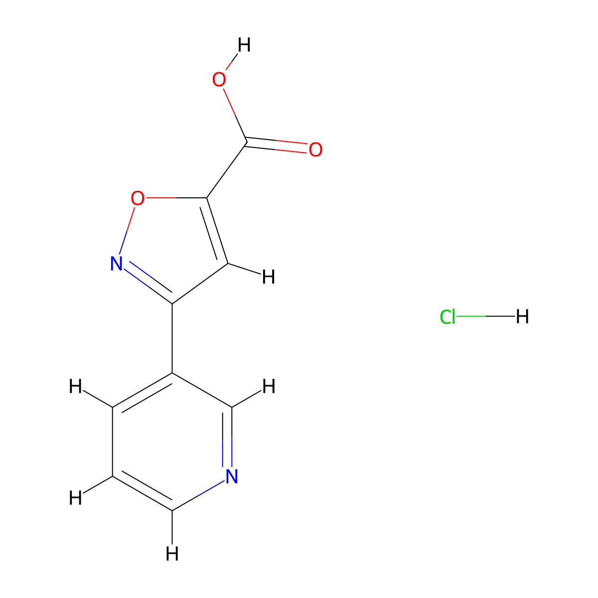 3-(Pyridin-3-yl)-1,2-oxazole-5-carboxylic acid hydrochloride molecular structure, CAS 1354960-39-6