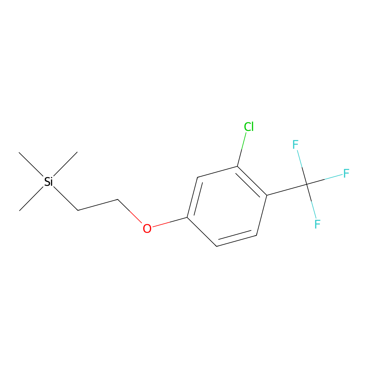 (2-(3-Chloro-4-(trifluoromethyl)phenoxy)ethyl)trimethylsilane molecular structure, CAS 1354960-72-7