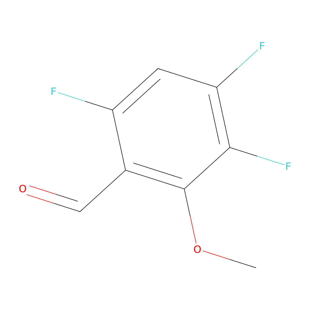 3,4,6-Trifluoro-2-methoxybenzaldehyde molecular structure, CAS 1354960-83-0