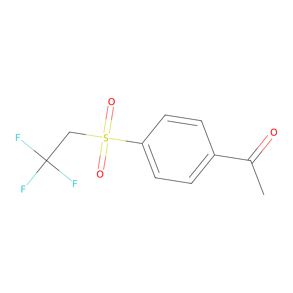 1-[4-(2,2,2-Trifluoroethanesulfonyl)phenyl]ethan-1-one molecular structure, CAS 1354960-85-2