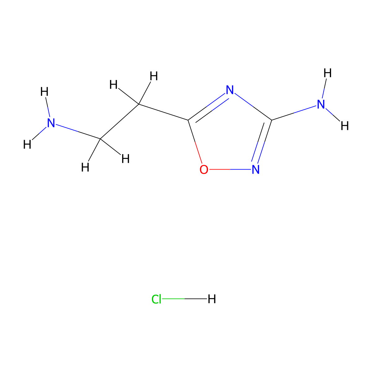 5-(2-Aminoethyl)-1,2,4-oxadiazol-3-amine hydrochloride molecular structure, CAS 1354960-93-2