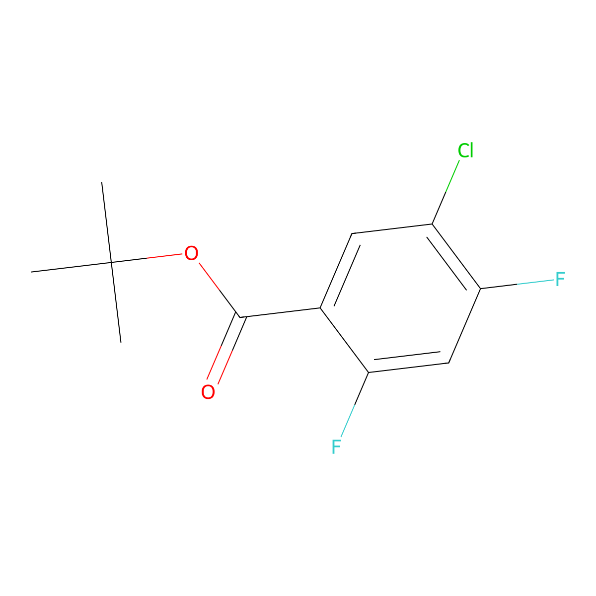 Tert-butyl 5-chloro-2,4-difluorobenzoate molecular structure, CAS 1354961-13-9