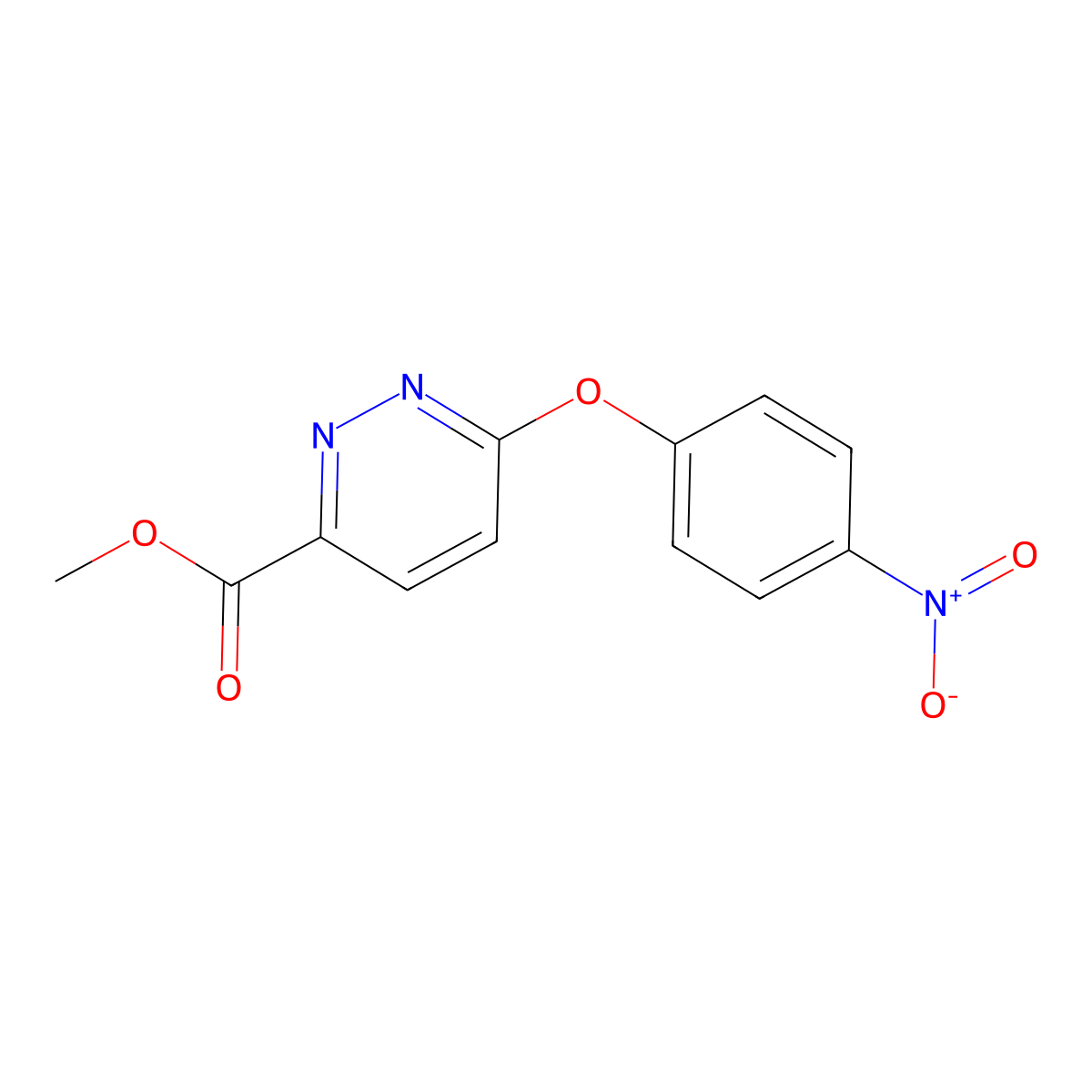Methyl 6-(4-nitrophenoxy)pyridazine-3-carboxylate molecular structure, CAS 1354961-27-5