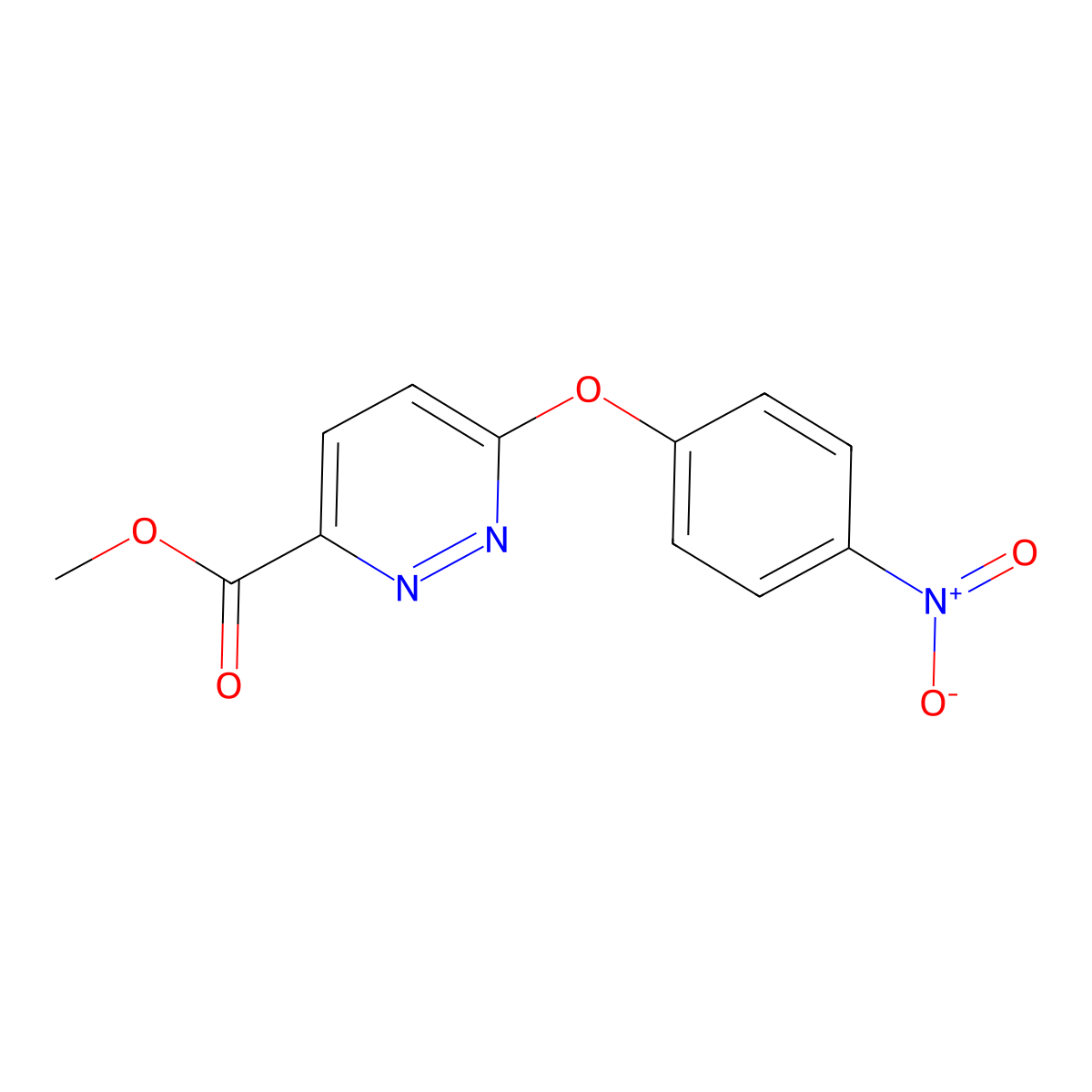 Methyl 6-(4-nitrophenoxy)pyridazine-3-carboxylate molecular structure, CAS 1354961-27-5