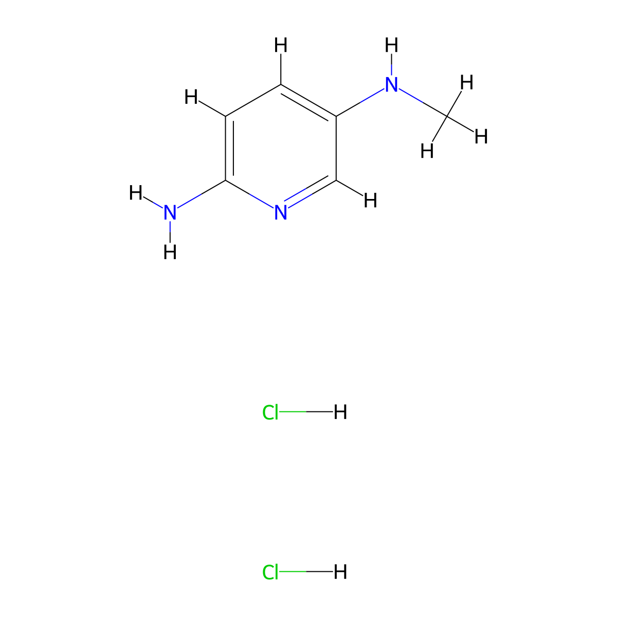 N5-methylpyridine-2,5-diamine dihydrochloride molecular structure, CAS 1354961-28-6